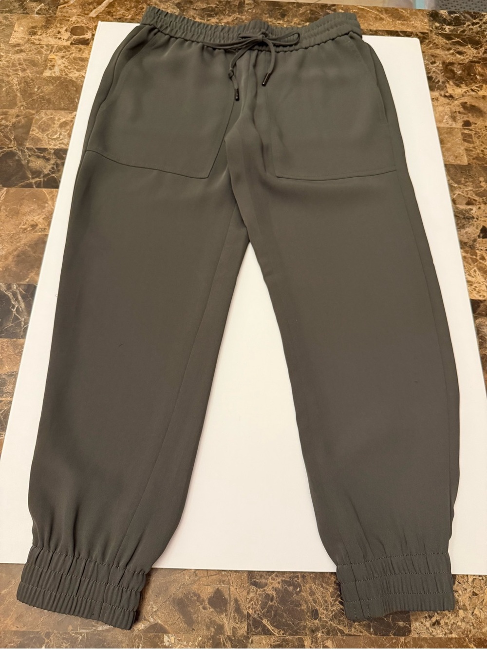 Ann Taylor Olive Green Drawstring Jogger Pants